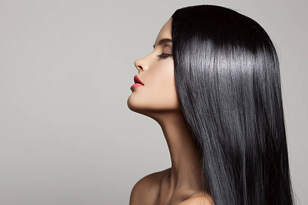 Hair. Beautiful Brunette Girl. Healthy Long Hair. Beauty Model Woman. Hairstyle
